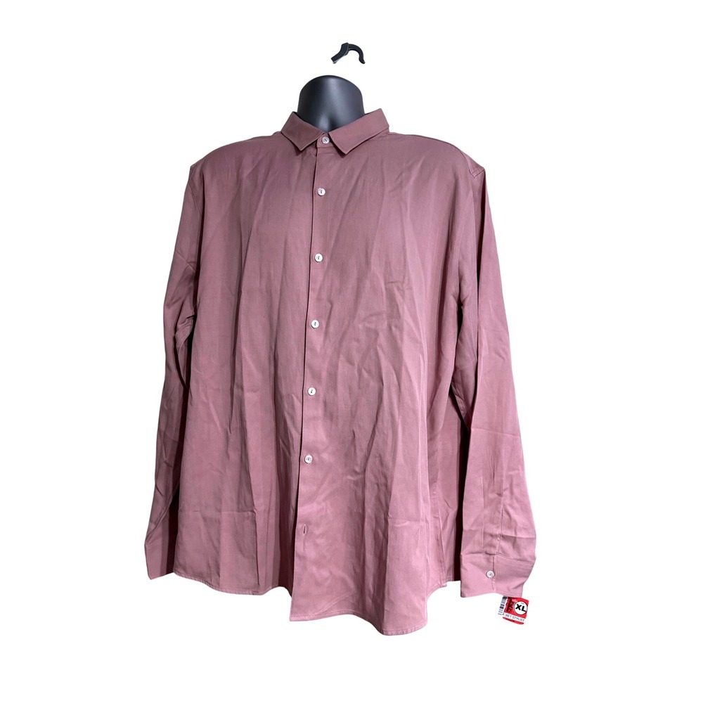 The‎ Commons Mens XL Mauve Pink Lyocell Cotton Button Down Long Sleeve Shirt NEW